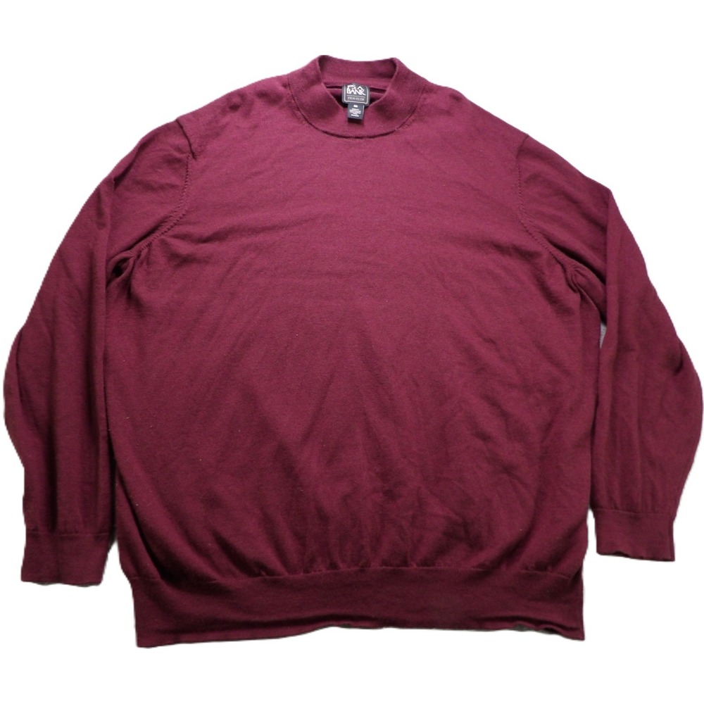 Jos A Bank Traveler 100% Merino Wool Base Layer Mock Neck Pullover Men 3XB Knit